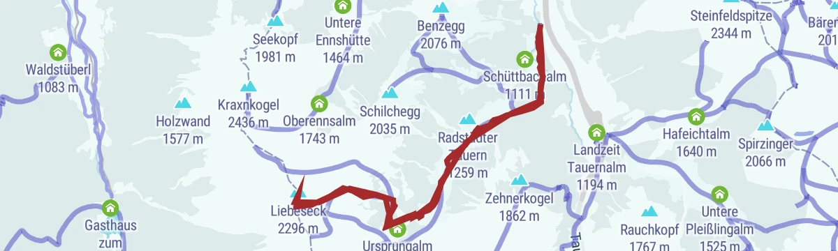 Route map: Skitour Liebeseck